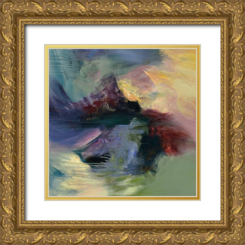 Monsoon Gold Ornate Wood Framed Art Print with Double Matting by Arana, Emilia