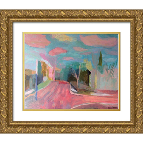 Clouds Gold Ornate Wood Framed Art Print with Double Matting by Alvarez, Iria Fernandez