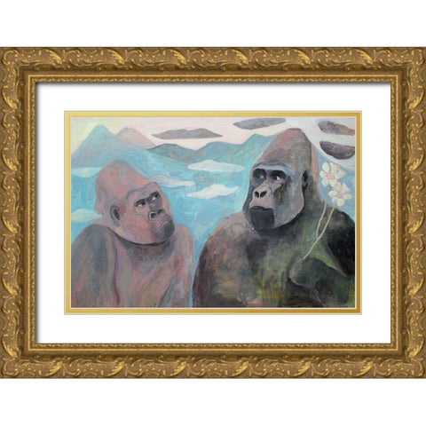 Do You Love Me Gold Ornate Wood Framed Art Print with Double Matting by Alvarez, Iria Fernandez