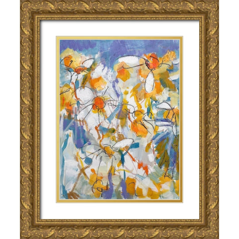 Ill Give You a Daisy a Day Gold Ornate Wood Framed Art Print with Double Matting by Anders, Per