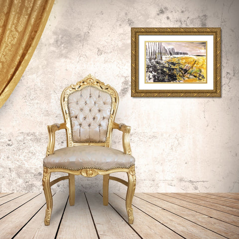 Outer Banks Gold Ornate Wood Framed Art Print with Double Matting by Apperlo, Mila