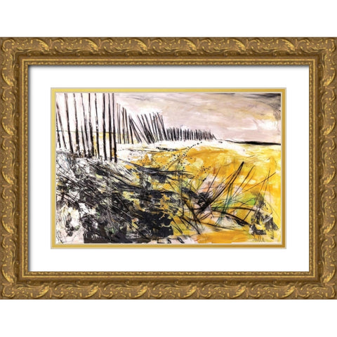 Outer Banks Gold Ornate Wood Framed Art Print with Double Matting by Apperlo, Mila