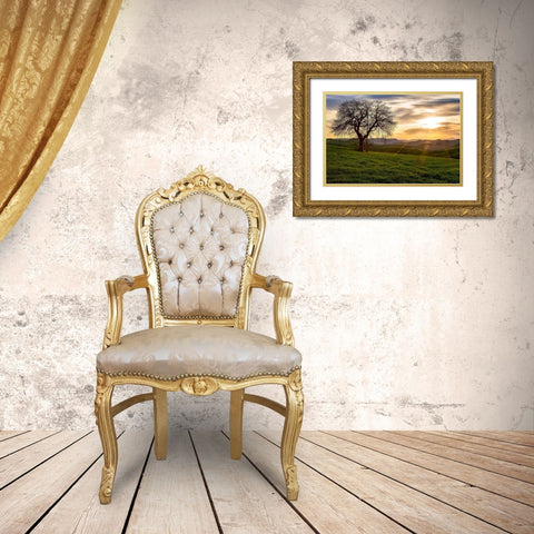 The Tree Gold Ornate Wood Framed Art Print with Double Matting by Artemiadi, Dora