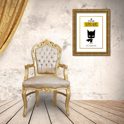 Superhero One Gold Ornate Wood Framed Art Print with Double Matting by Ayse
