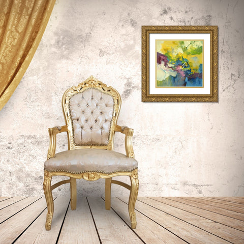 Oh So Primary Gold Ornate Wood Framed Art Print with Double Matting by Arana, Emilia