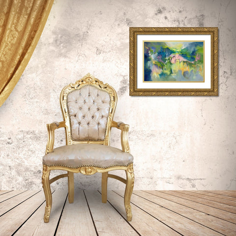 Roadside Table Gold Ornate Wood Framed Art Print with Double Matting by Arana, Emilia