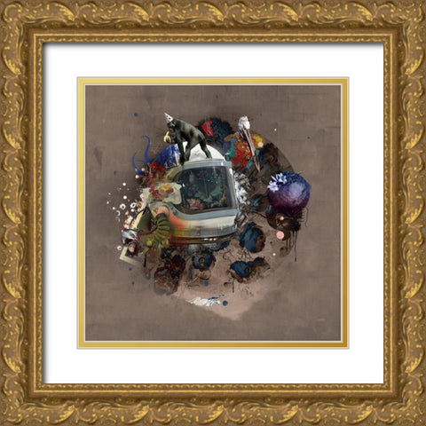 Everythings Not Lost Gold Ornate Wood Framed Art Print with Double Matting by Albers, Teis