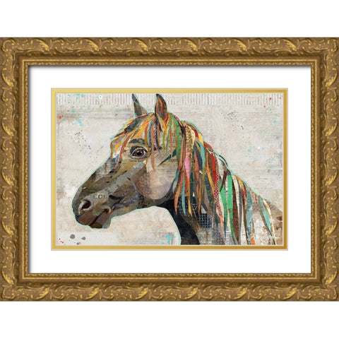 Wild Horse Gold Ornate Wood Framed Art Print with Double Matting by Anderson, Traci