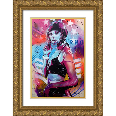 Aviator Gold Ornate Wood Framed Art Print with Double Matting by AbcArtAttack