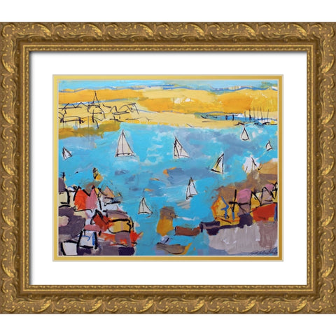 Grab Your Life Gold Ornate Wood Framed Art Print with Double Matting by Anders, Per