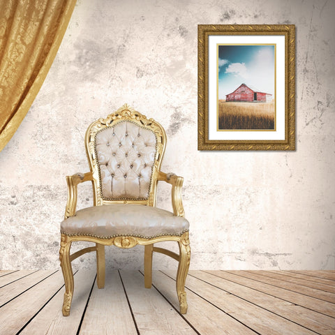 Restoration Gold Ornate Wood Framed Art Print with Double Matting by Annie Bailey Art
