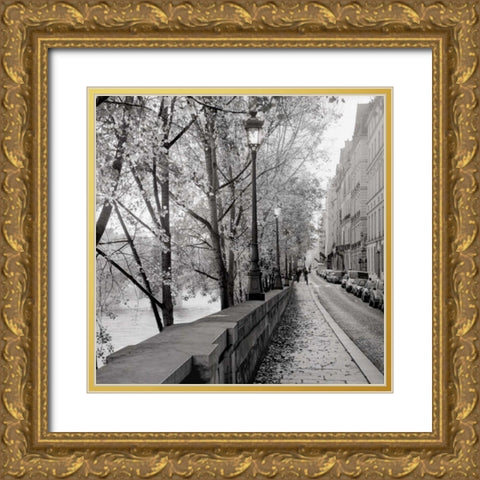 Paris - 23 Gold Ornate Wood Framed Art Print with Double Matting by Blaustein, Alan