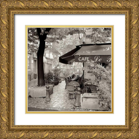 Cafe, Aix-en-Provence Gold Ornate Wood Framed Art Print with Double Matting by Blaustein, Alan