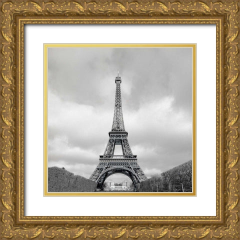 Tour Eiffel - 17 Gold Ornate Wood Framed Art Print with Double Matting by Blaustein, Alan