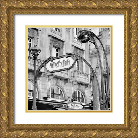 Metropolitain Paris - 2 Gold Ornate Wood Framed Art Print with Double Matting by Blaustein, Alan