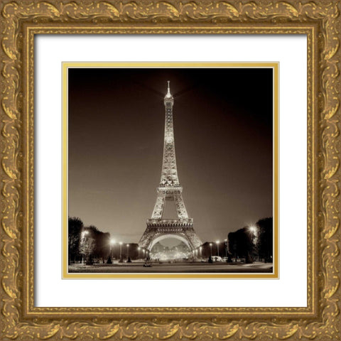 Tour Eiffel - 1 Gold Ornate Wood Framed Art Print with Double Matting by Blaustein, Alan