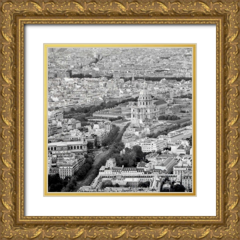 Above Paris - 26 Gold Ornate Wood Framed Art Print with Double Matting by Blaustein, Alan