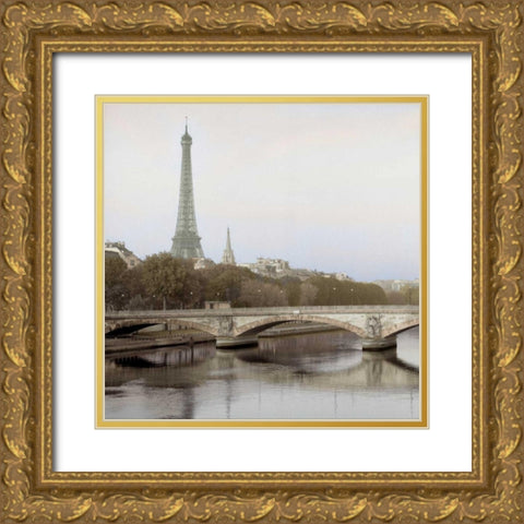 Tour Eiffel - 3 Gold Ornate Wood Framed Art Print with Double Matting by Blaustein, Alan