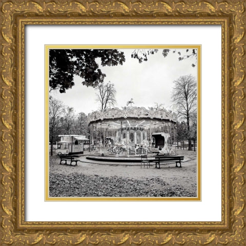 Paris - 32 Gold Ornate Wood Framed Art Print with Double Matting by Blaustein, Alan