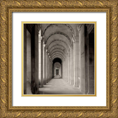 Paris - 27 Gold Ornate Wood Framed Art Print with Double Matting by Blaustein, Alan