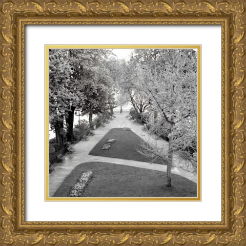 Paris - 14 Gold Ornate Wood Framed Art Print with Double Matting by Blaustein, Alan