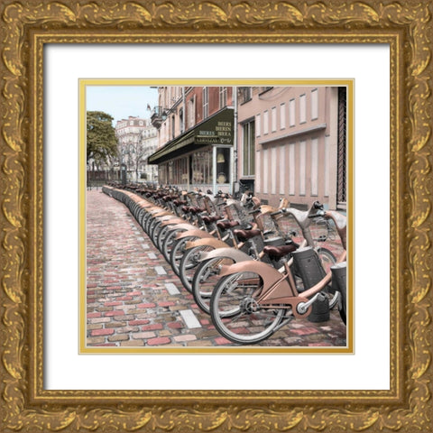 Paris City Ride #2 Gold Ornate Wood Framed Art Print with Double Matting by Blaustein, Alan