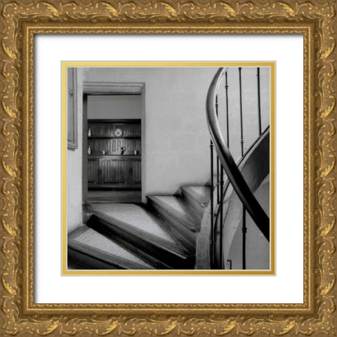 Chateau - 4 Gold Ornate Wood Framed Art Print with Double Matting by Blaustein, Alan