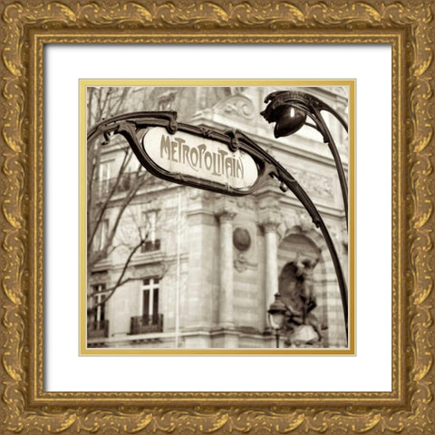 Metropolitain Paris Gold Ornate Wood Framed Art Print with Double Matting by Blaustein, Alan