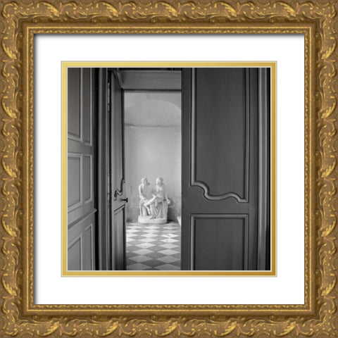 Chateau - 2 Gold Ornate Wood Framed Art Print with Double Matting by Blaustein, Alan