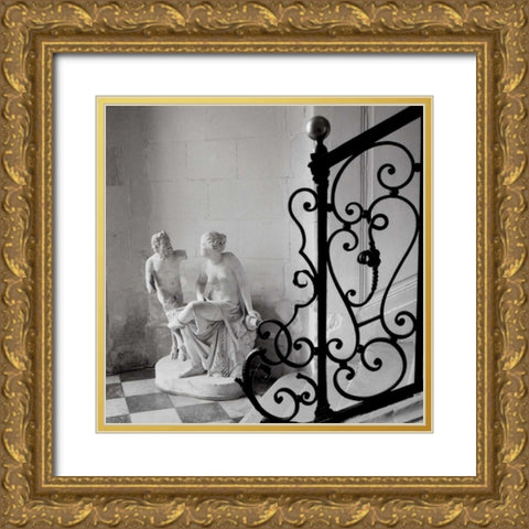 Chateau - 1 Gold Ornate Wood Framed Art Print with Double Matting by Blaustein, Alan