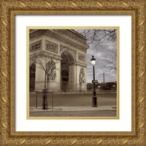 Paris - 16 Gold Ornate Wood Framed Art Print with Double Matting by Blaustein, Alan
