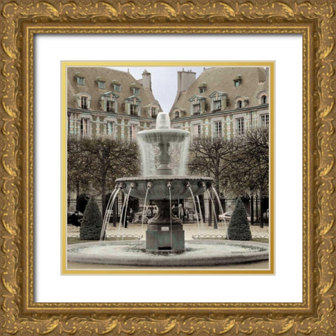 Paris - 11 Gold Ornate Wood Framed Art Print with Double Matting by Blaustein, Alan