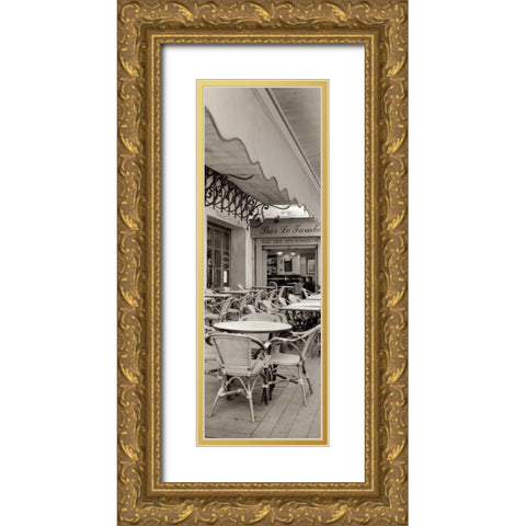 Cafe la Nuit - 1 Gold Ornate Wood Framed Art Print with Double Matting by Blaustein, Alan