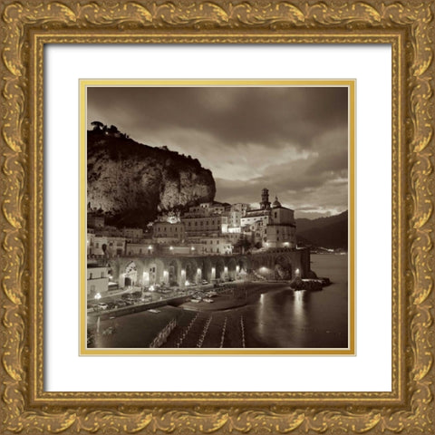 Atrani - 1 Gold Ornate Wood Framed Art Print with Double Matting by Blaustein, Alan