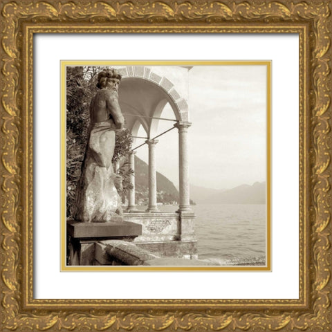 Giardini Italiano - 4 Gold Ornate Wood Framed Art Print with Double Matting by Blaustein, Alan