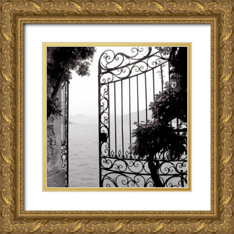 Lake Vista - 3 Gold Ornate Wood Framed Art Print with Double Matting by Blaustein, Alan