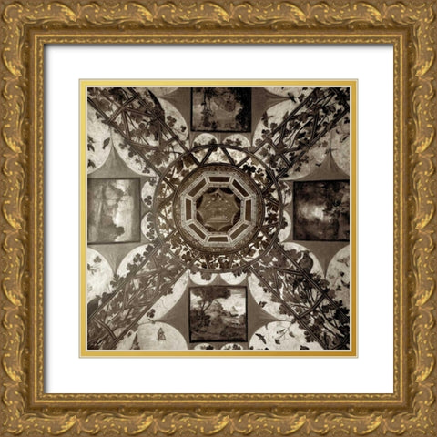 Giardini Italiano - 5 Gold Ornate Wood Framed Art Print with Double Matting by Blaustein, Alan