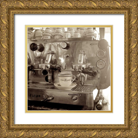 Tuscany Caffe - 1 Gold Ornate Wood Framed Art Print with Double Matting by Blaustein, Alan