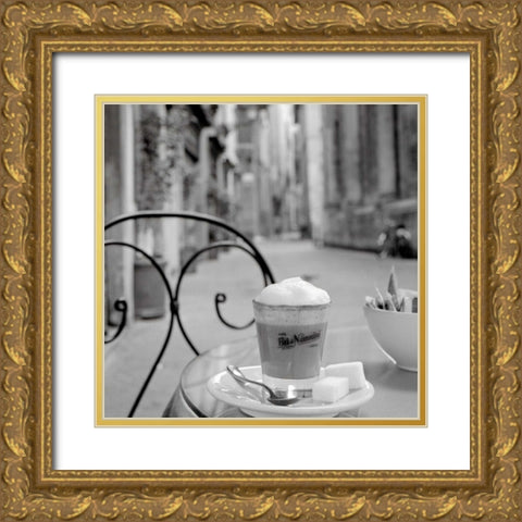 Tuscany Caffe - 20 Gold Ornate Wood Framed Art Print with Double Matting by Blaustein, Alan