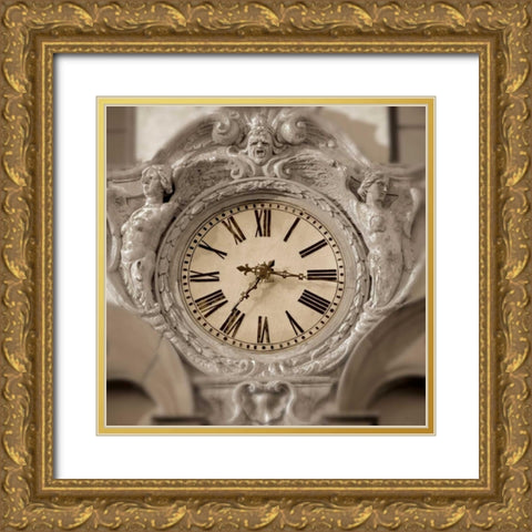 il Grande Orologio - 2 Color Gold Ornate Wood Framed Art Print with Double Matting by Blaustein, Alan