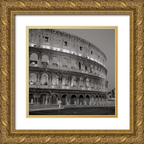 Coliseum Rome - 1 Gold Ornate Wood Framed Art Print with Double Matting by Blaustein, Alan