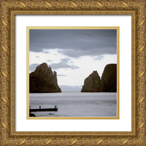 Lago Vista - 32 Gold Ornate Wood Framed Art Print with Double Matting by Blaustein, Alan