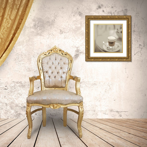 Caffe Lucca - 1 Gold Ornate Wood Framed Art Print with Double Matting by Blaustein, Alan