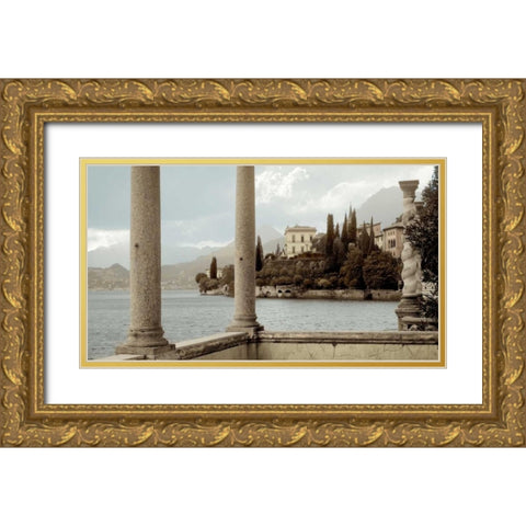 Portico, Lombardy Horizontal Gold Ornate Wood Framed Art Print with Double Matting by Blaustein, Alan