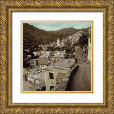 Liguria - 5 Gold Ornate Wood Framed Art Print with Double Matting by Blaustein, Alan