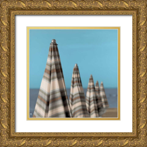 Grossetto Parasol - 3 Gold Ornate Wood Framed Art Print with Double Matting by Blaustein, Alan