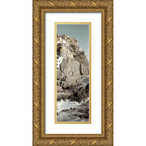 Liguria - 5 Gold Ornate Wood Framed Art Print with Double Matting by Blaustein, Alan