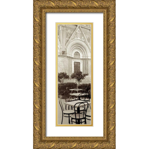 Orvieto Caffe - 1 Gold Ornate Wood Framed Art Print with Double Matting by Blaustein, Alan