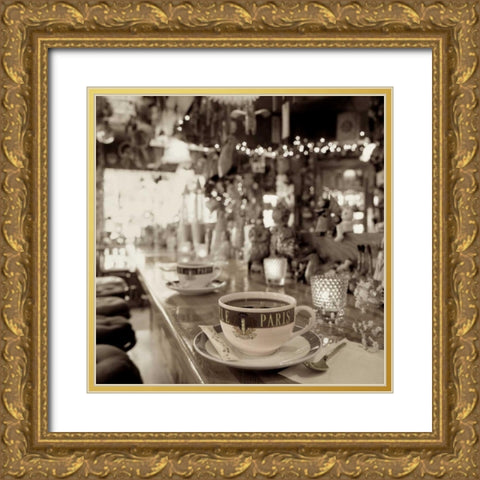 Nagano Cafe - 1 Gold Ornate Wood Framed Art Print with Double Matting by Blaustein, Alan