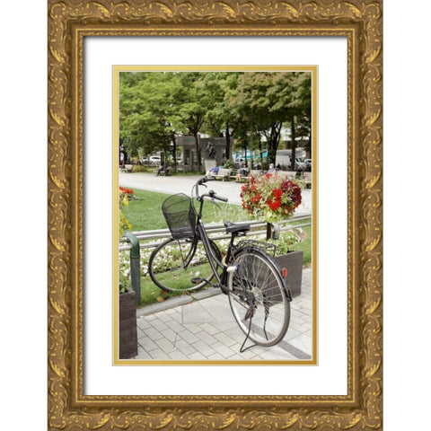 Japan Bicycle - 5 Gold Ornate Wood Framed Art Print with Double Matting by Blaustein, Alan